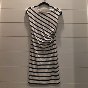 Loft navy and white striped dress. Never worn.